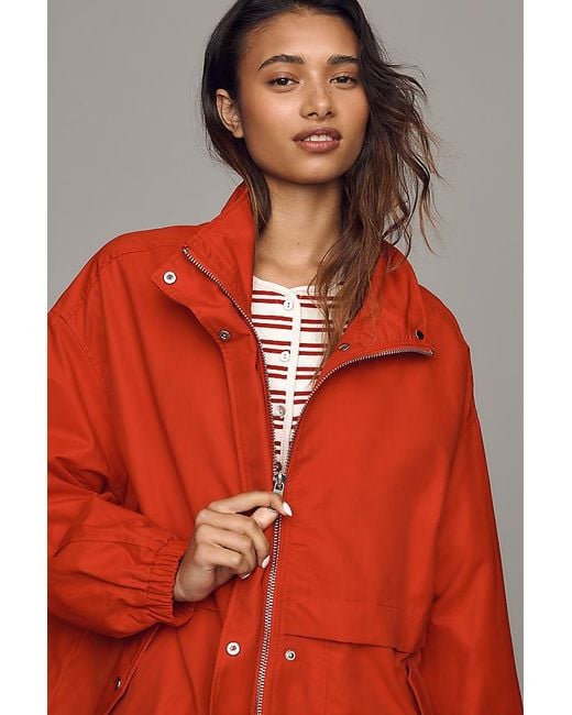 Maeve Red Oversized Lightweight Jacket