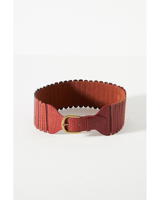 Anthropologie Natural Tabitha Leather Tall Belt