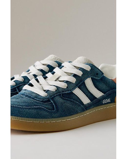 Coolway Blue Goal Bleached Suede Trainers