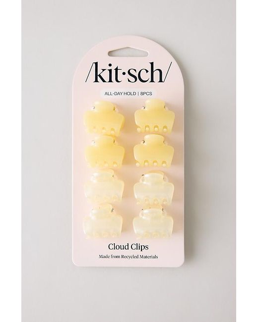 Kitsch Natural Mini Cloud Claw Clips, Set Of 8