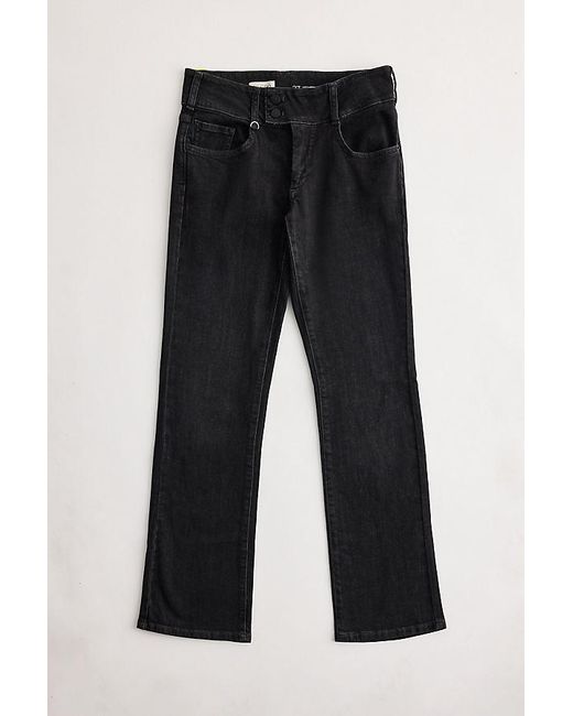 Pilcro Black Billy Low-Rise Bootcut Flare Jeans By