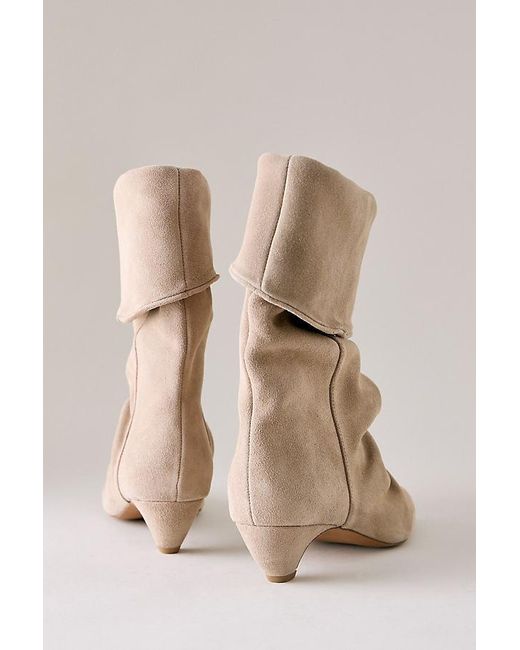 Silent D Natural Heev Folded Ruched Boots
