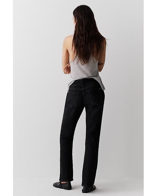 Pilcro Black Billy Low-Rise Bootcut Flare Jeans By
