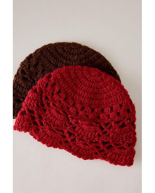 By Anthropologie Brown Knitted Skull Cap
