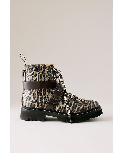 GRENSON Multicolor Nanette Snakeskin Hiker Boots
