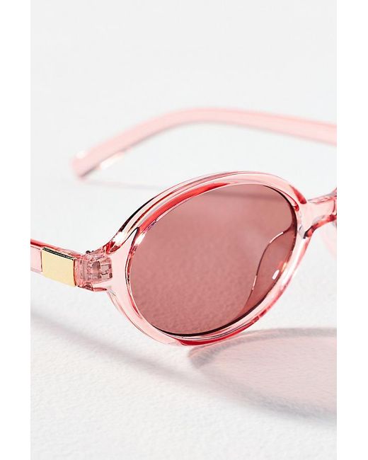 I-SEA Mirrored Translucent Lens Oval Sunglasses
