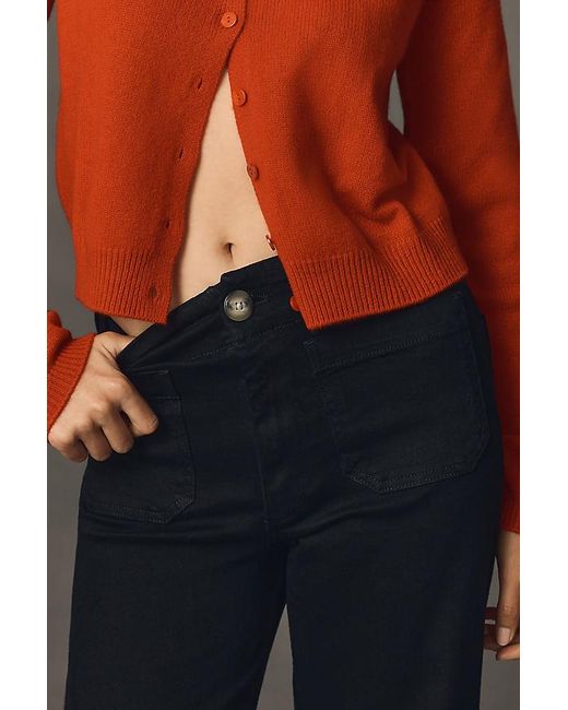 Maeve Gray The Colette Denim Cropped Wide-Leg Jeans By