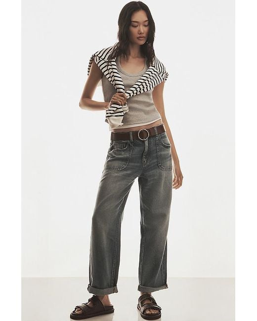 Pilcro Blue The Jenna Mid-Rise Relaxed Jeans By