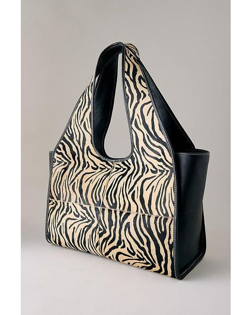 By Anthropologie Black The Utilia Contrast Tote Bag