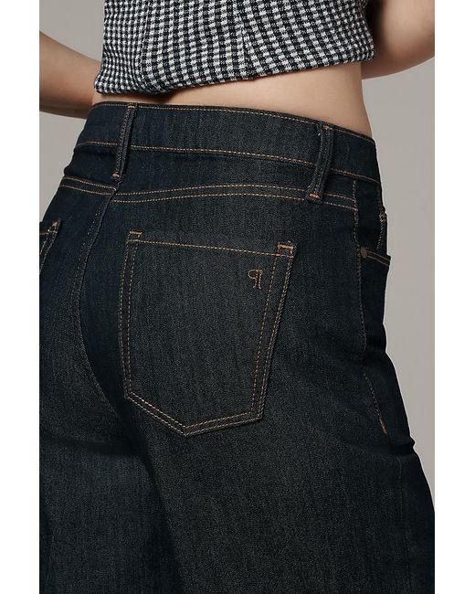 Pilcro Blue The Robbie High-Rise Flared Fray Jeans By