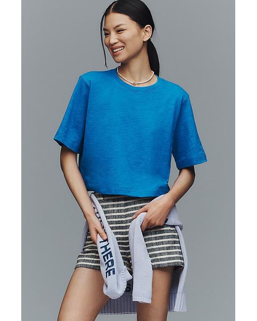 Maeve Blue The Corey Short-Sleeve Boxy T-Shirt By