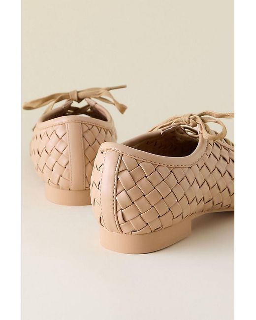 JW PEI Natural Kayla Weave Strap Flats