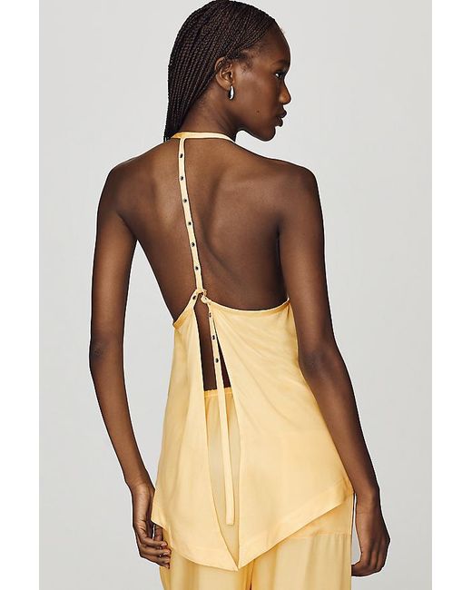 Maeve Natural Silky Halter Top
