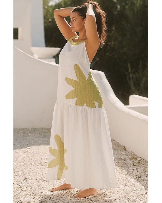 Celandine Sleeveless Square-Neck Drop-Waist Midi Dress in Green | Lyst UK Celandine Sleeveless Square-Neck Drop-Waist Midi Dress in Green | Lyst UK