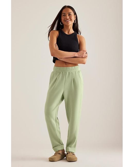 Varley Green Slim Rolled-Cuff Trousers