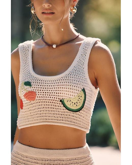 Celandine Green Sheer Crochet Market Stand Top