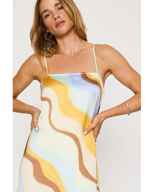 4th & Reckless Multicolor Serra Satin Maxi Slip Dress