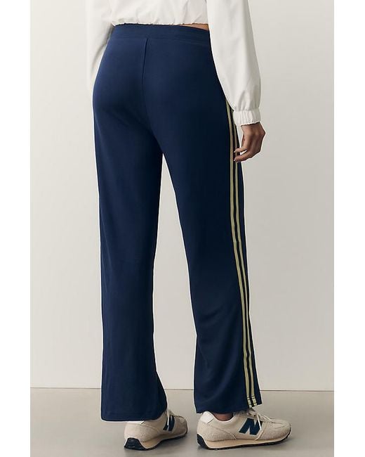 Daily Practice Blue Sport Stripe Track Pants
