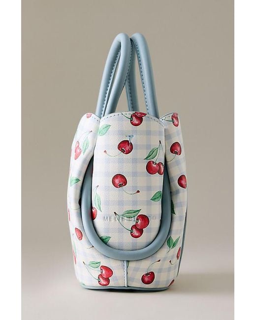 Melie Bianco Gray Tulip Top-Handle Crossbody Mini Tote Bag