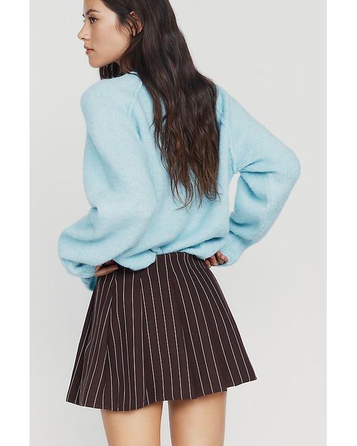 Maeve Blue Kiki Printed Pleated Skort