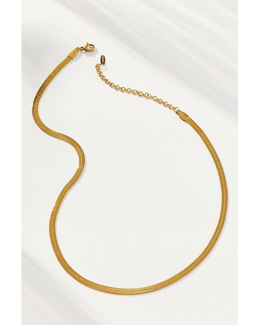 By Anthropologie Metallic Water-Resistant Snake Chain Necklace