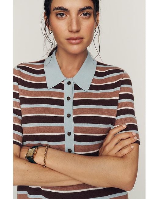 By Anthropologie Multicolor Pollie Mini Swing Jumper Dress