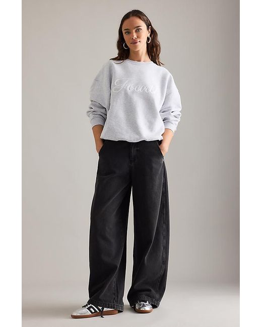 4th & Reckless Gray Fourth Script Slogan Sweatshirt