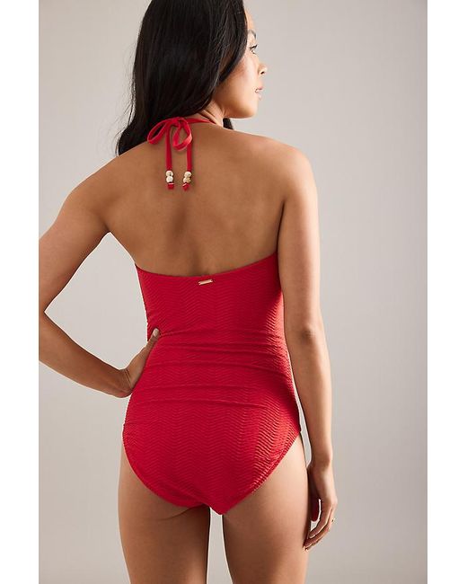 Sea Level Red Caracus Bandeau One-Piece Swimsuit
