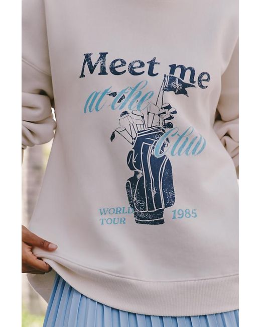 Daily Practice Gray Flower Cart Crew-Neck Pullover
