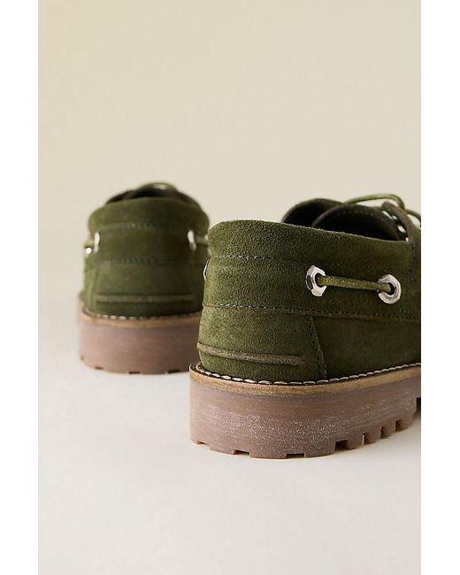 By Anthropologie Green Antonella Boat Shoes