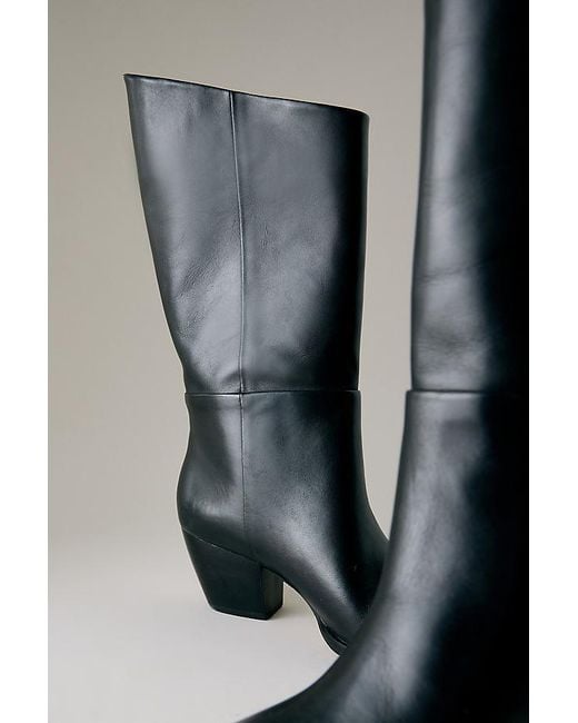 Matisse Black Edie Leather Asymmetric Boots