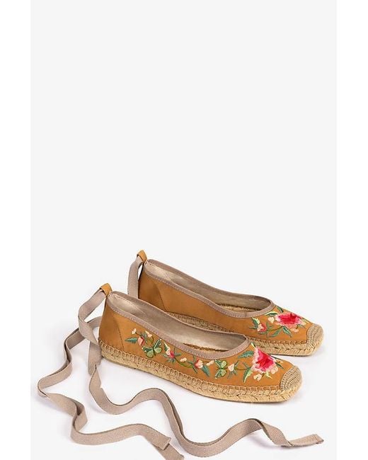 Penelope Chilvers White Allegra Embroidered Espadrilles