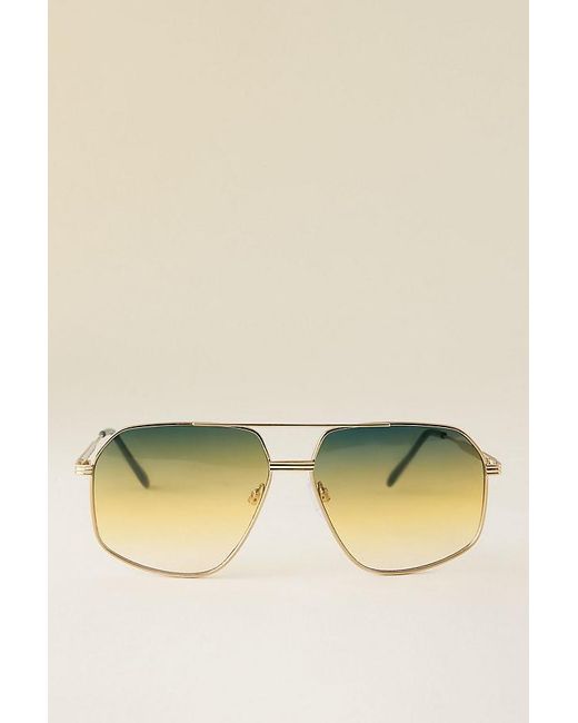 By Anthropologie Natural Aviator Sunglasses