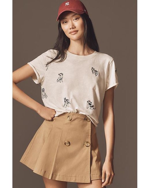 Maeve White The Caitlin Boxy T-Shirt By Embroidery Edition