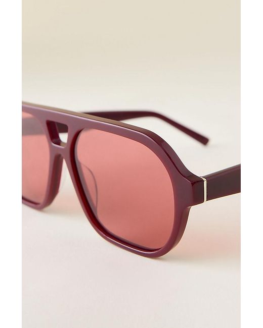 By Anthropologie Pink Classic Aviator Sunglasses