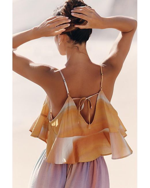 Celandine Brown Apron Swing Cami Top