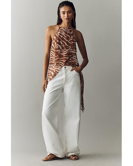 Mare Mare Brown Sheer Halter Tunic