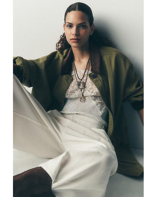 Pilcro Green Oversized Barn Coat