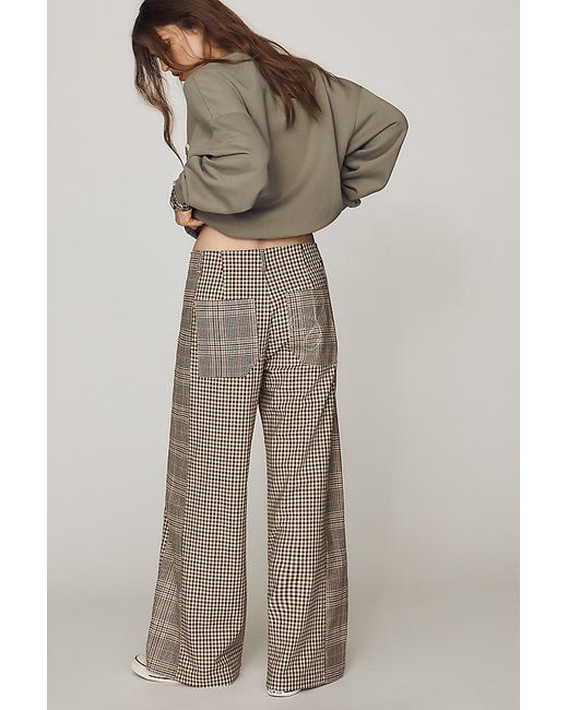 Maeve Multicolor Checked Wide-Leg Trousers