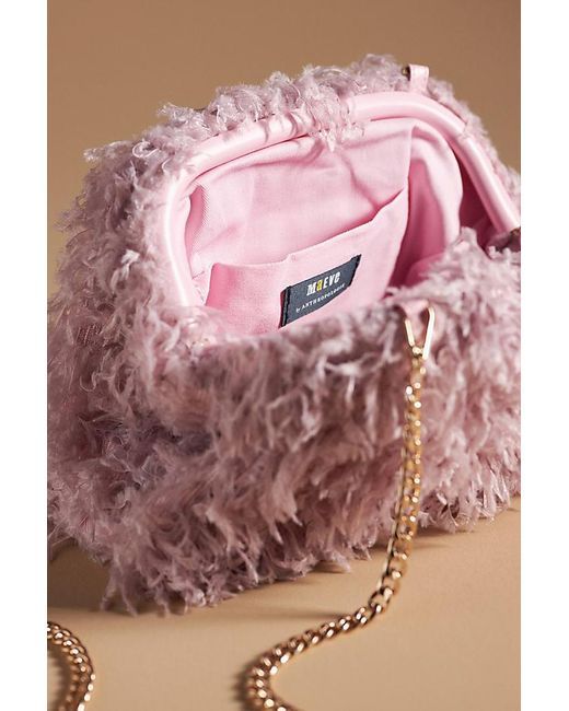 Maeve Pink The Frankie Clutch Bag: Feather Confetti Edition