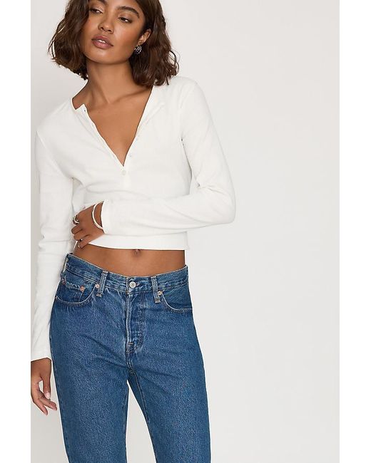 Levi's Blue 501 Original Straight Jeans