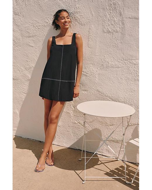 Maeve Brown Poplin Bubble Mini Dress