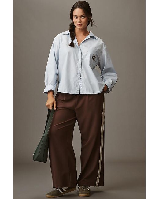 Maeve Blue The Shrunken Bennet Buttondown Shirt By