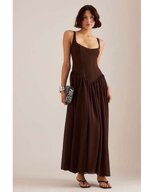 bardot briann drop waist maxi dress Delta