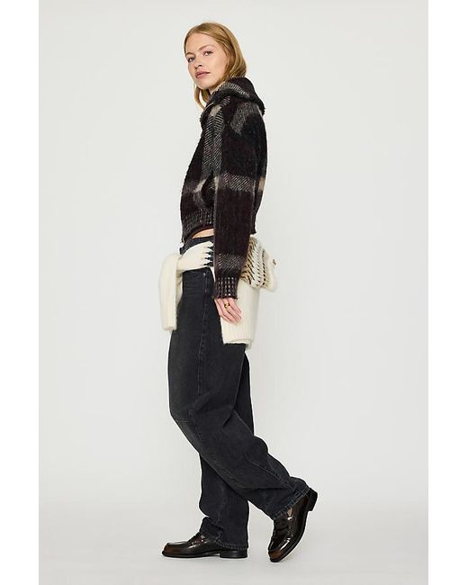 Barbour Black Carville Zip-Front Jumper