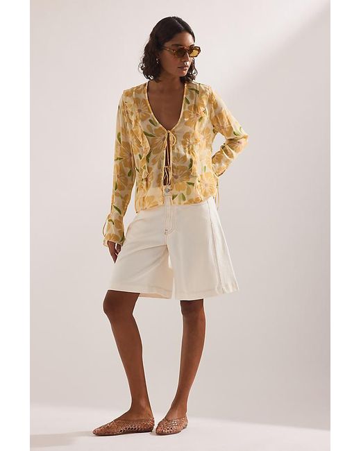 By Anthropologie Blue Statement Square Sunglasses