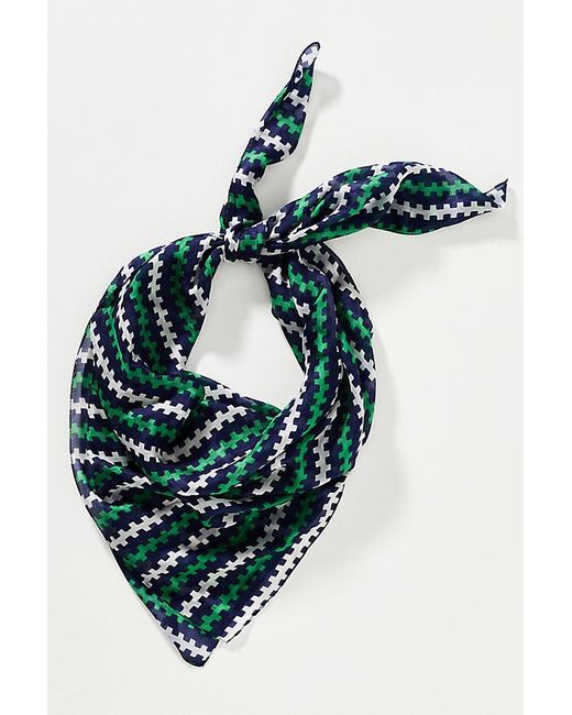 Celandine Blue Large Printed Silk Scarf