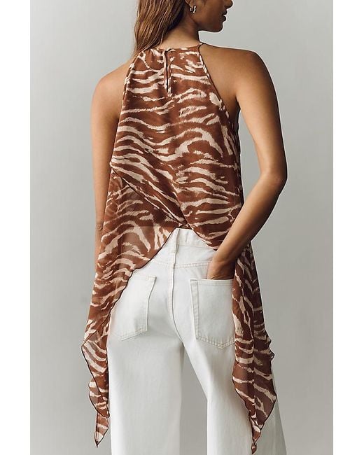Mare Mare Brown Sheer Halter Tunic
