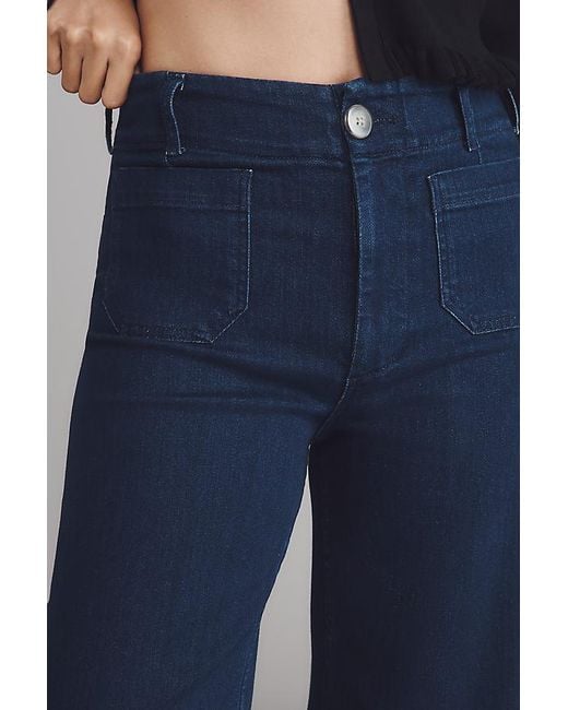 Maeve Gray The Colette Denim Cropped Wide-Leg Jeans By