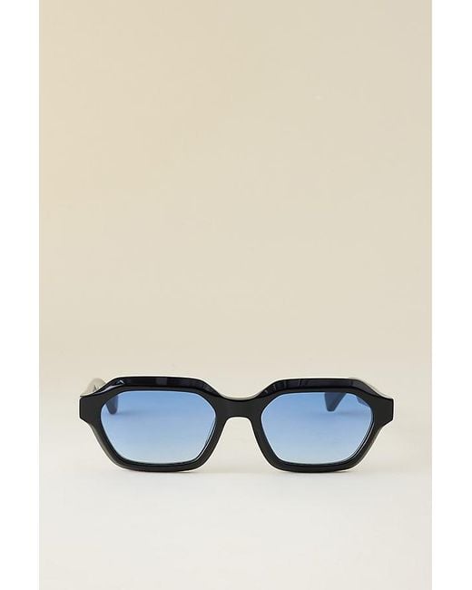 Messyweekend Blue Anthony Hexagonal Sunglasses